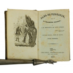 BERNARDIN DE SAINT-PIERRE Jacques Henri - Paul et Virginie la chaumiere Indienne, Paris 1834, volume I - II, decorated with engravings