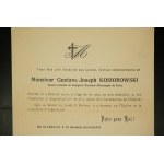 Gustave Joseph KOSIOROWSKI (French: Gustave Joseph Kosiorowski) [1841-1906], member of the Comptoir National d'Escompte de Paris [a large bank operating from 1848 to 1966], French