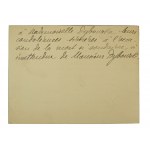 Madame DEWOJNO [1836-1914], na druku nekrologu, rękopis z kondolencjami, j. francuski