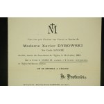 Madame Xavier DYBOWSKI [Frau Xavier DYBOWSKI], geborene Cecile Savoure, gestorben 1913