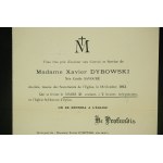 Madame Xavier DYBOWSKI [Mrs. Xavier DYBOWSKI], née Cecile Savoure, died 1913