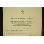 Wacław GASZTOWT [1844-1920] Aufständischer des Januaraufstands, Emigrationsaktivist, Übersetzer, Mitglied des Provisorischen Komitees der polnischen Emigration, der Polnischen Liga, der Nationalen Liga, Aktivist des Komitees Freies Polen