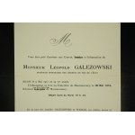 Leopold GALEZOWSKI [GAŁĘZOWSKI 1843-1915] honorowy inżynier kolei państwowej