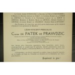 Leon Vincent Mieczysław PATEK, Wappen Prawdzic, Graf [1856-1927] Präsident des Französischen Roten Kreuzes, Ritter der Ehrenlegion, Kommandeur des Portugiesischen Christusordens, Offizier des Königlichen Ordens von Belgien, des Spanischen Ordens von Karl 