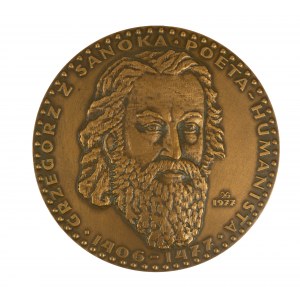 GOROL Edward - Medaille GRZEGORZ Z SANOKA, 1977, signiert, Bronze