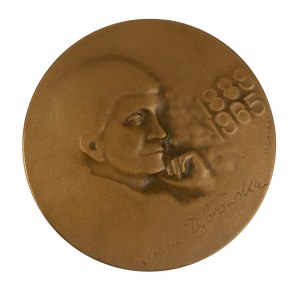 MARIA DĄBROWSKA 1889-1965 medal, PTAiN Mlawa 1983, signed St. Sikora