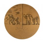 Medaille MARIA DĄBROWSKA 1889-1965, PTAiN Mlawa 1983, signiert St. Sikora