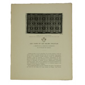 WORONIECKI Edward M. - Polish kilims and carpets / Les Tapis et les Kilims Polonais