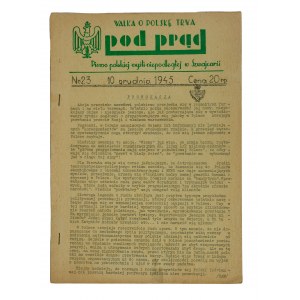 POD PRĄD A magazine of Polish independent thought in Switzerland No. 23, December 10, 1945.