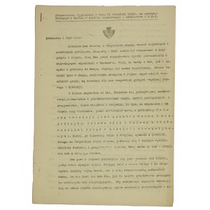[2 DSP] Przemówienie wygłoszone przez gen. B. Prugar-Ketling w dniu 21 września 1945r. na zebraniu zwołanym w Meilen w sprawie repatriacji i osadnictwa 2 D.S.P., maszynopis