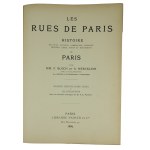 BLOCH F., MERCKLEIN A. - Les Rues de Paris avec desins inedits / Ulice Paryża z niepublikowanymi rysunkami, Paris 1889r.