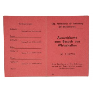 [2 DSP] Passierschein für den Besuch der Kantine Leon Drogoslaw Truszkowski [1915-1967] Sammler, Gutsbesitzer