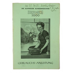 Bedienungsanleitung, Kaufrechnung und Garantie für HERMES-Schreibmaschine, 24.11.1944.Leon Drogoslaw Truszkowski [1915-1967] Sammler, Gutsbesitzer