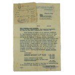 User's manual, purchase invoice and warranty of HERMES typewriter, 24.11.1944.Leon Drogoslaw Truszkowski [1915-1967] collector, landowner