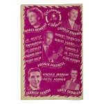 A set of programs and songs from theatrical and revue performances, 1950s, an array of French cinema stars