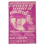 Eine Reihe von Programmen und Liedern aus Theater- und Revueproduktionen der 1950er Jahre, eine Reihe von französischen Filmstars