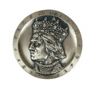 PRZEMYSŁ II 1295-1296, PTTK Chełm 1986, Nr. 17, signiert J. Jarnuszkiewicz, Silbermedaille