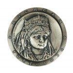 MIESZKO II 1025-1034 / RYCHEZA 1025-1034, PTTK Chełm 1986r., nr 3, sygnowany J. Jarnuszkiewicz, medal srebrzony