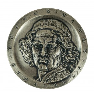 LESZEK BIAŁY 1194-1227, PTTK Chełm 1987r., nr 13, sygnowany J. Jarnuszkiewicz, medal srebrzony
