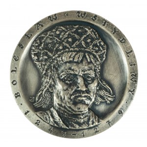 BOLESŁAW WSTYDLIWY 1243-1279, PTTK Chełm 1987, Nr. 15, signiert J. Jarnuszkiewicz, Silbermedaille