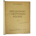 CZARKOWSKI Ludwik - Pseudonimy i kryptonimy polskie, Wilno 1922r.