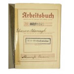 ARBEITSBUCH Deutsches Reich, ausgestellt für eine bei den Deutschen Waffen und Munitionsfabriken A.G. in Poznań [H.Cegielski-Werke] beschäftigte Frau.