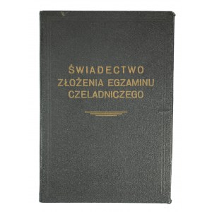 Świadectwo złożenia egzaminu czeladniczego WOLNY CECH KOSZYKARSKI, Poznań 1934r.