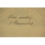 Patriotisches Telegramm Heimat und Vaterland von Pfarrer Joseph Poniatowski, datiert 5.II.1929.