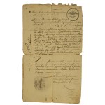 Sammlung verschiedener handschriftlicher Dokumente aus dem 19. Jahrhundert [Metriken, Urkunden, Fallbeschlüsse]. Satz von 11 Dokumenten