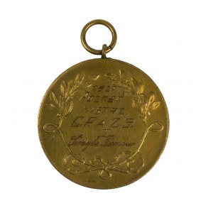 Medal for tennis competition: 1927 Poznan C.P.A.Z.S. Champion I singles Men's.