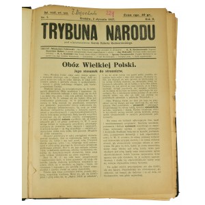 Czasopismo TRYBUNA NARODU kompletny półrocznik 1927r. [2.01. - lipiec 1927], RZADKIE