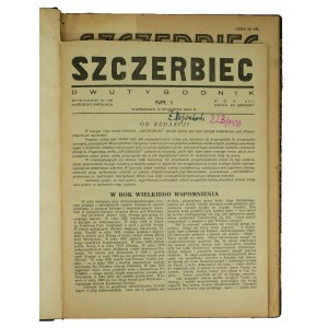 Czasopismo SZCZERBIEC dwutygodnik / Wochenzeitschrift jährlich 1933 [ohne Juli-Ausgaben], Exlibris Zygmunt Wojciechowski, RZADKIE