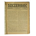Czasopismo SZCZERBIEC dwutygodnik / tygodnik rocznik 1933 [bez numerów lipcowych], exlibris Zygmunta Wojciechowskiego, RZADKIE