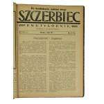 Zeitschrift SZCZERBIEC zweiwöchentlich, komplettes Jahrbuch 1931 mit Ausgaben nach der Beschlagnahme, RARE