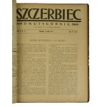 Czasopismo SZCZERBIEC dwutygodnik, kompletny rocznik 1931 z numerami po konfiskacie, RZADKIE