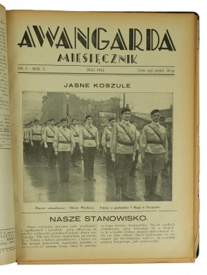 Czasopismo AWANGARDA miesięcznik młodych, kompletny rocznik 1932, BARDZO RZADKIE