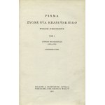 KRASIŃSKI, Zygmunt - Pisma Zygmunta Krasińskiego: jubilee edition. Bound by Karol Wójcik Krakow; Warsaw 1912....