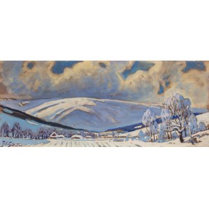 Julian Fałat (1853 Tuligłowy - 1929 Bystra), Winter Landscape