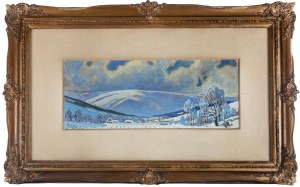 Julian Fałat (1853 Tuligłowy - 1929 Bystra), Pejzaż zimowy