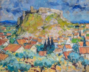 Mela Muter (1876 Warszawa - 1967 Paryż), Avignion - widok na Fort Świętego Andrzeja w Villeneuvelès-Avignon