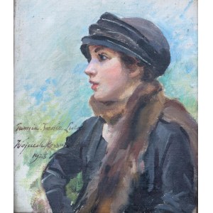 Wojciech Kossak (1856 Paris - 1942 Krakau), Porträt von Irena Luca, 1923.