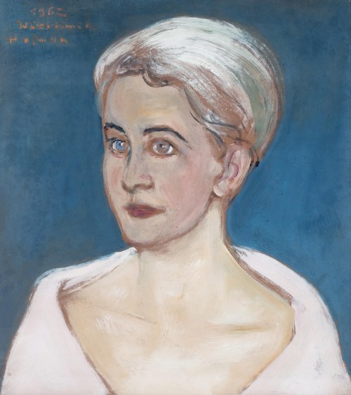Wlastimil Hofman (1881 Praga - 1970 Szklarska Poręba), Portret kobiety, 1962 r.