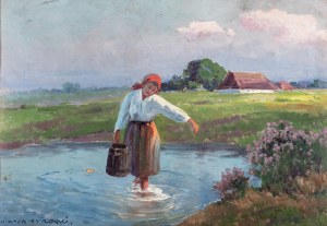 Wiktor Korecki (1890 Kamieniec Podolski - 1980 Milanówek near Warsaw), Carrying water