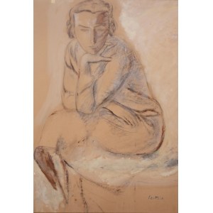 Leopold Gottlieb (1883 Drohobych - 1934 Paris), Sitting (double-sided work)