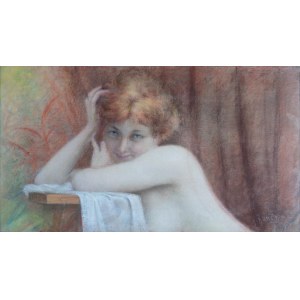 Joseph Janowski (ca. 1859 - after 1938), Study of a woman, 1912.