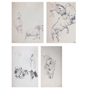 Ludwik Maciąg (1920 Krakow - 2007), Sketches - set of 4 drawings