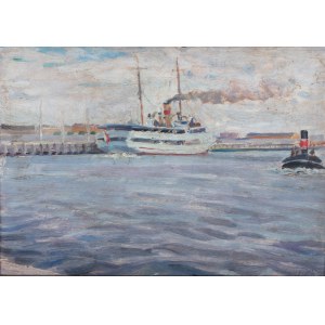 Ludwik Misky (1884 Nowy Sącz - 1938 Krakow), Ship Gdansk sets sail