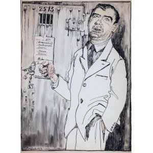 Bronislaw Wojciech Linke (1906-1962), Satirische Zeichnung