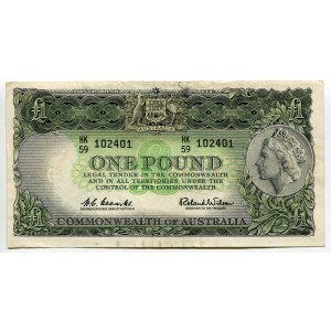 Australia Reserve Bank 1 Pound 1961 - 1965 (ND)