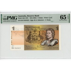 Australia 1 Dollar 1983 (ND) PMG 65